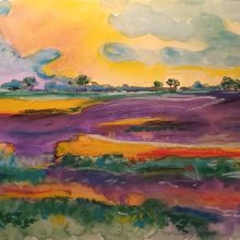 Aquarell mit Pastellkreide Aquarell mit Pastellkreide
