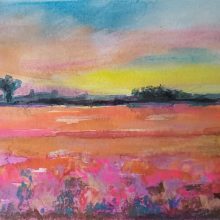 Aquarell mit Pastellkreide Aquarell mit Pastellkreide