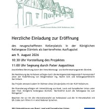 9. August: Eröffnung Königliche Kellergasse Dürnleis als "Barrierefreies Ausflugsziel"