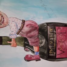 Karikatur Schurli