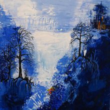 blaue Schlucht, Acryl