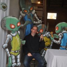 Installation "zu Gast" beim offenen Atelier 2019