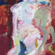 Pieta, 2008, Acryl auf Leinwand 190/85cm