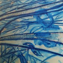 Lücken zwischen den Gedanken träumen in Blau I