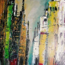 SKY LINE, Acryl auf Leinen, 60x80