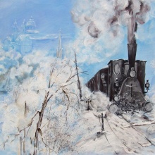 Kaiserin Elisabeth Bahn mit Stift Melk im Hintergrund.