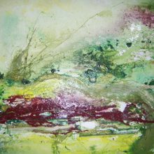Acryl-Collage Aufbruch