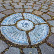 Pflastersteinrosette Keramik
