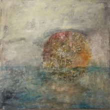 "Kelt-11b", Acryl, Marmormehl,Champagnerkreide,100x100cm