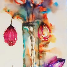 Vase with tulips