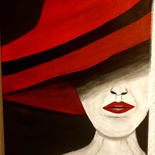 Frau mit Hut