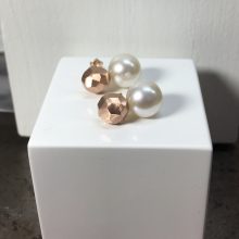 Ohrschmuck 585 Rotgold mit Süßwasserzuchtperlen