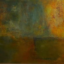 "Korrosion", Acryl, Champagnerkreide, Sand