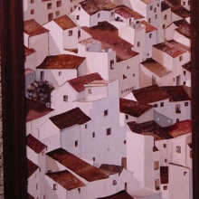 Spanische Stadt, Öl auf Leinwand 1999, 40x60