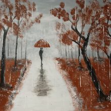 Waldspaziergang im Regen