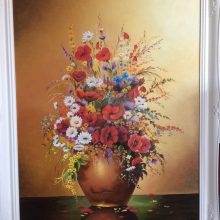 Vase mit Mohnblumen