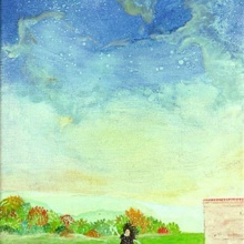 Konzert auf der Wiese nach Dante Rossetti, 2006, Öl-Acryl, 20x60 cm
