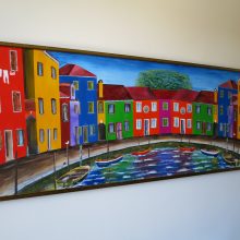 Burano, Acryl auf Leinwand 150 x 50 cm