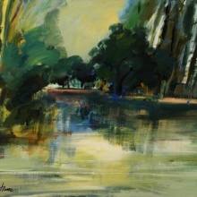 Haslauer Teich, 95x125, Acryl auf Leinwand