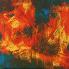 Feuer /Gespachtelt / Acryl
