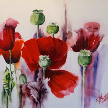 Mohn, Acryl