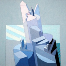 Still Life Towers, Öl auf Lw., 73x100 cm, 2013