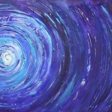Licht von drüben - 120x60cm, Acrylmischtechnik