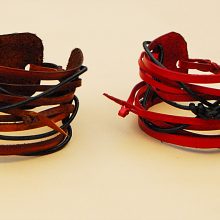 breite Lederarmbänder_Beate DRAPELA_ART-WORK