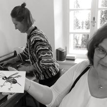 Schaudrucken am "Tag des offenen Ateliers"