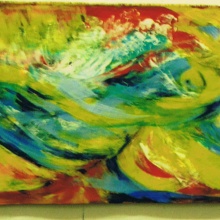 Donauwellen 220x110cm, Acryl/Leinwand
