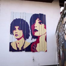 Evelyn und Roxana, Acryl auf Sperrholzplatten, 170 x 160 cm