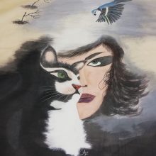 Katzenlady 50x60 cm