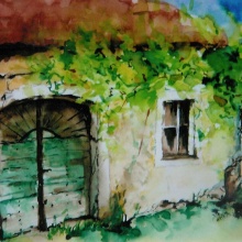 WEINKELLER, Aquarell, 40x50
