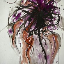 Unkonkrete Blume mit Fetzen