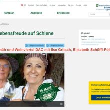 30. August: Weinviertler Lebensfreunde auf Schiene mit dem Reblaus-Express ab Retz, Info 02742/360990-1000, info@niederösterreichbahnen.at