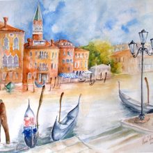 Venedig Canale Grande Aquarell 30x40 13-13