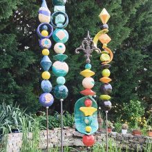 Gartenstelen aus Keramik