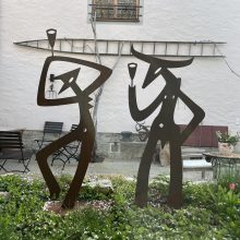 Elsie & Vinotaurus, Skulpturen Stahl rostig