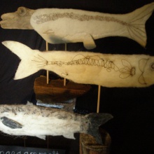 Holz-Wolle Fische