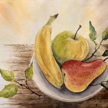 Apfel, Birne und Banane