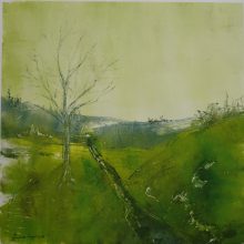 frühlings-morgen, 2017, monotypie 39x39