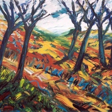 "Südfranzösische Landschaft" Acryl/Leinen 50x60