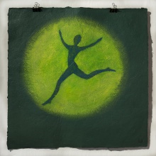 Acryl auf Lokta