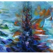 Kia Ora 140x140cm, Acryl/Leinwand