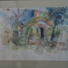 Hiatahäusl bei Mörbisch / Aquarell