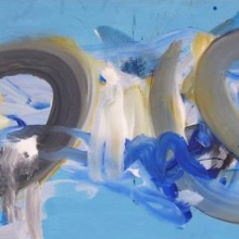 Rotation 3, 2008, Acrylfarbe auf Leinwand 199x95cm